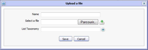 Select a local file to upload into the ECM content storage