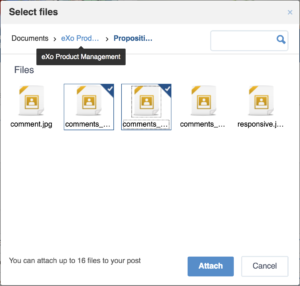 attach file aapplication in eXo document management