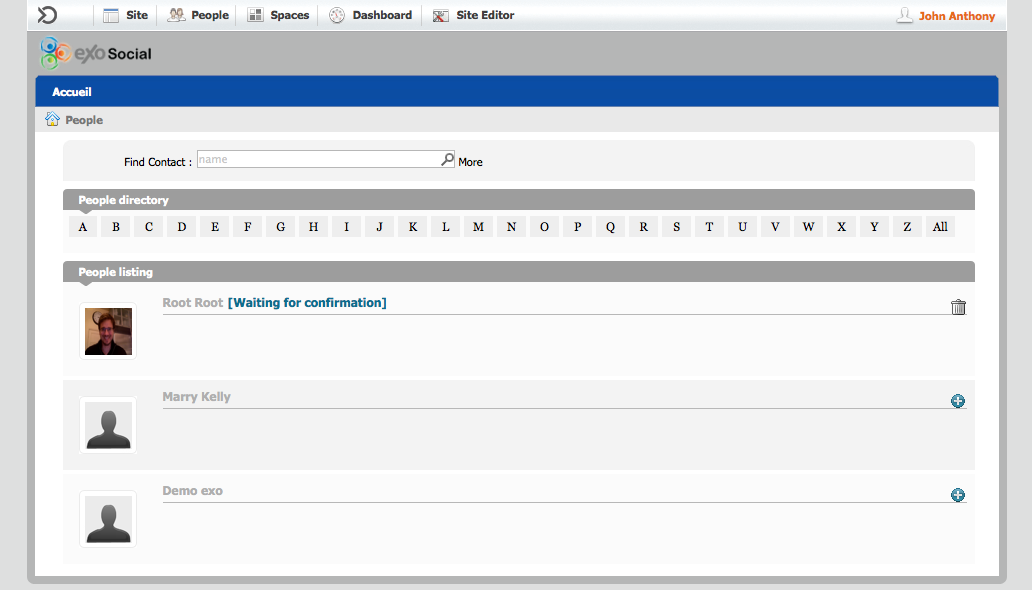eXo Platform: eXo Social 1.0 beta 1 for GateIn | Company Intranet Software
