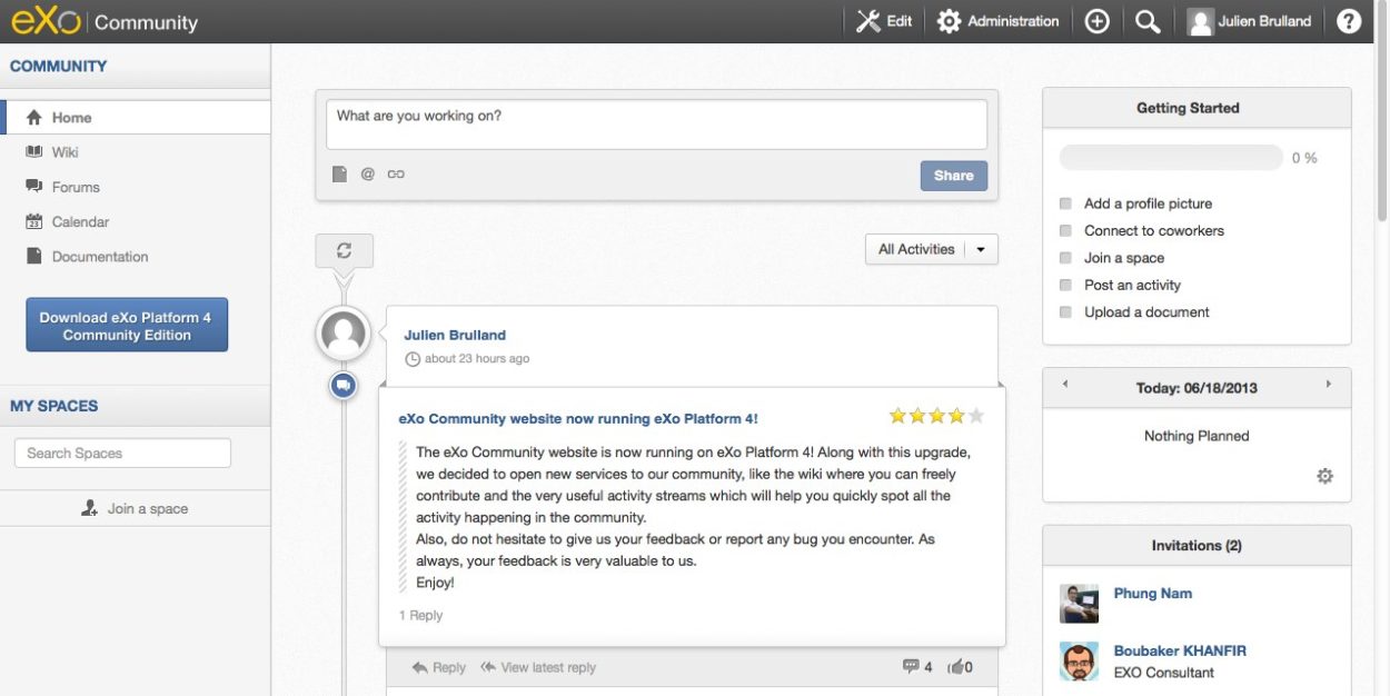 eXo Platform Community website 4.0 | Digital Workplace Solutions