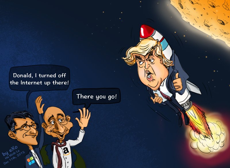 Donald Trump’s Christmas gift: one way ticket to space