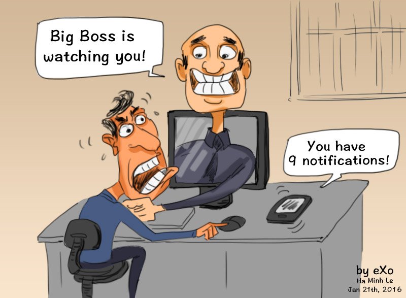 Boss can spy on employees