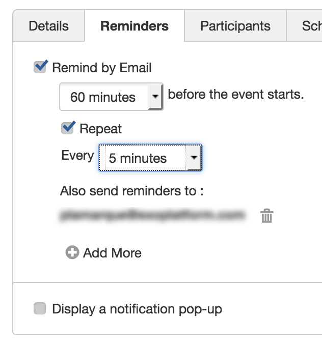 create reminders in your eXo calendar app