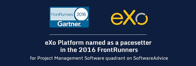 eXo as 2016 FrontRunners for Project Management quarter Gartner