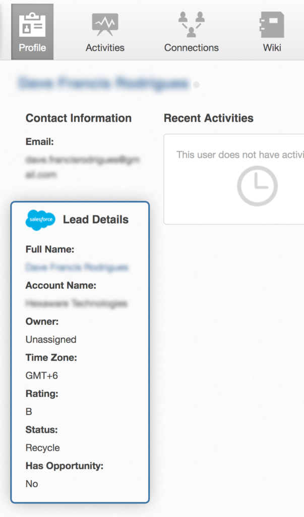 Salesforce Add-on in eXo Platform