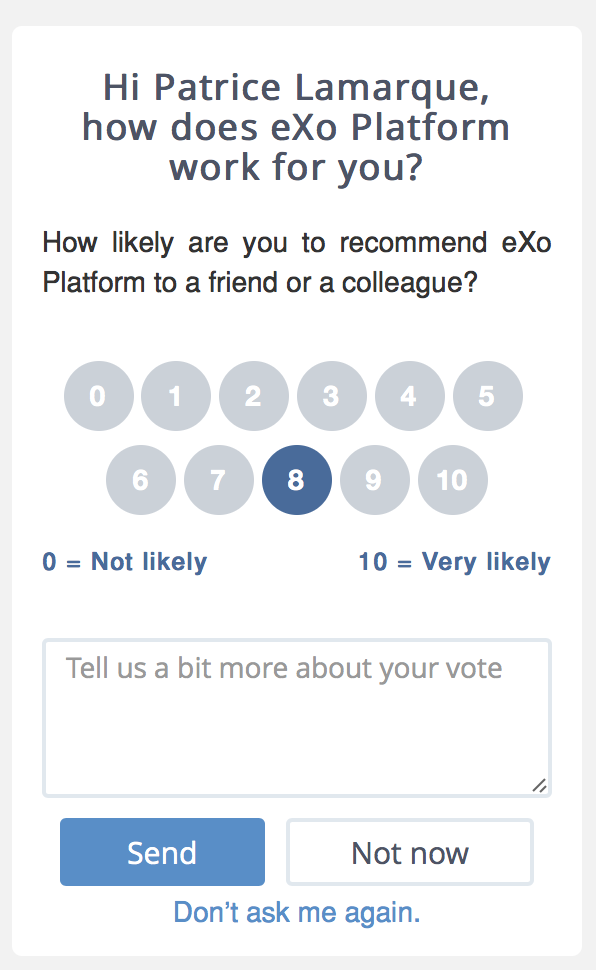 Net Promoter Score add-on to calculate customer loyalty