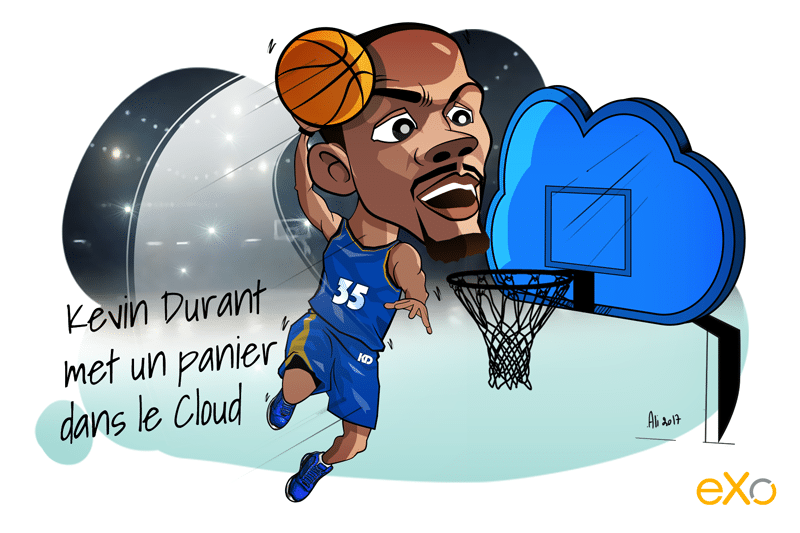 Kevin durant met un panier dans le Cloud Cartoon de la semaine.