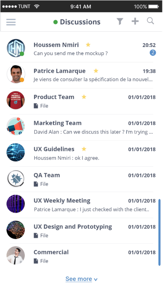 chat en temps réel eXo Platform