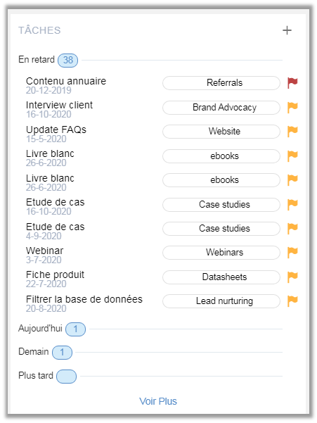 eXo Platform6.1: Accès rapide de l’application de gestion des tâches