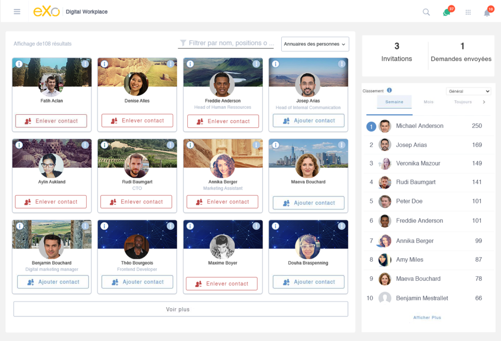 intranet : Réseau Social