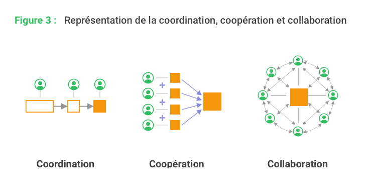 coordination, coopération et collaboration