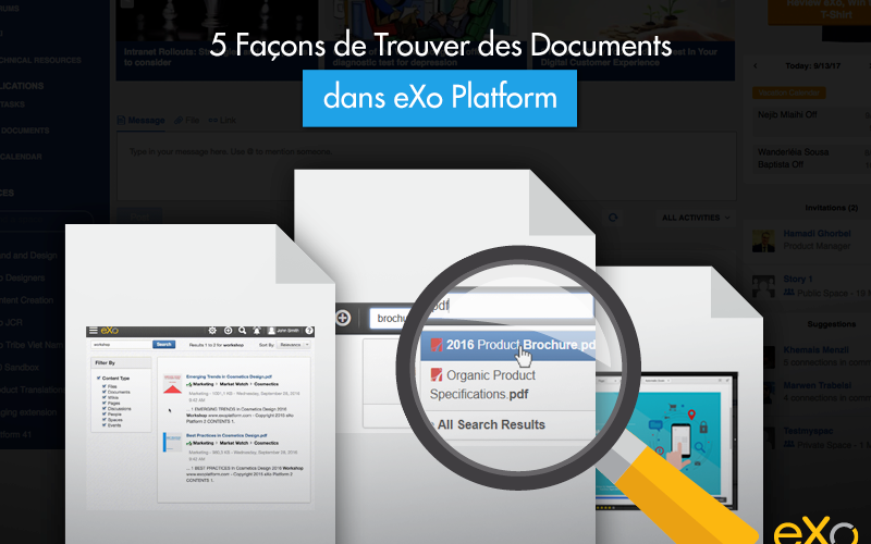 Trouver des Documents dans eXo Platform