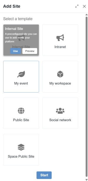 ajouter-site-interface-exoplatform-7