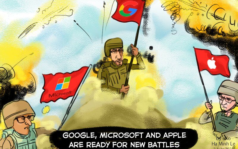 Google, Microsoft, Apple