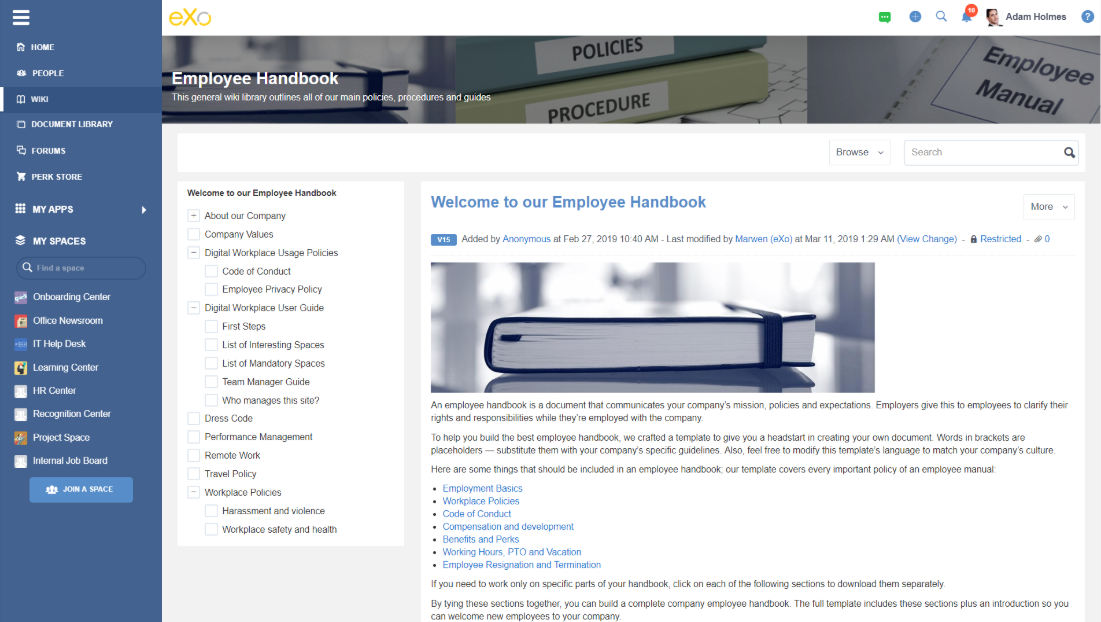 onboarding-eXo-Platform-wikis
