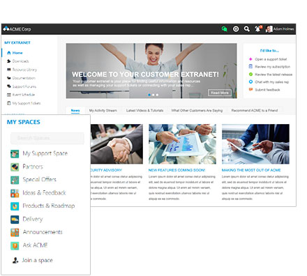 Customer extranet